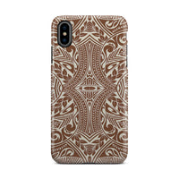 Polynesian Tribal Tough Case Brown iPhone Xs Max - Polynesian Pride