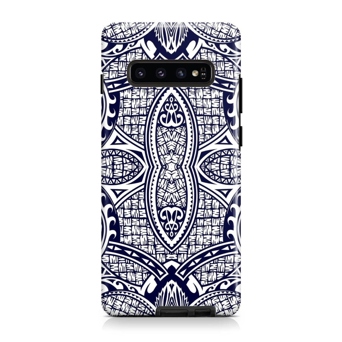 Polynesian Tough Case Blue And White Samsung Galaxy S10 - Polynesian Pride