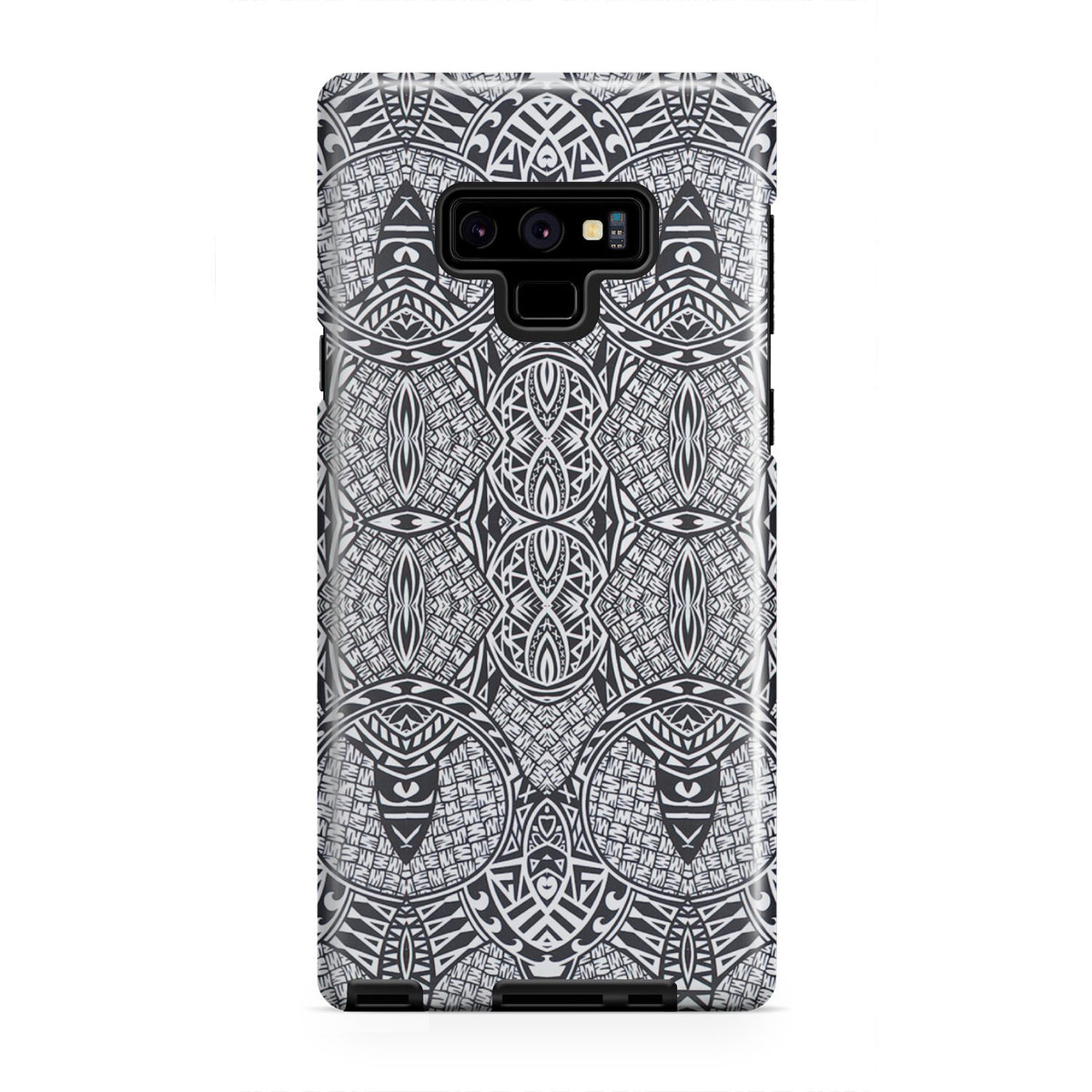 Polynesian Tough Case Black And White Samsung Galaxy Note 9 - Polynesian Pride