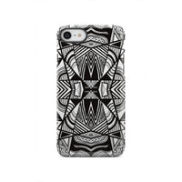 Polynesian Tribal Tough Case White And Black iPhone SE 2020 - Polynesian Pride