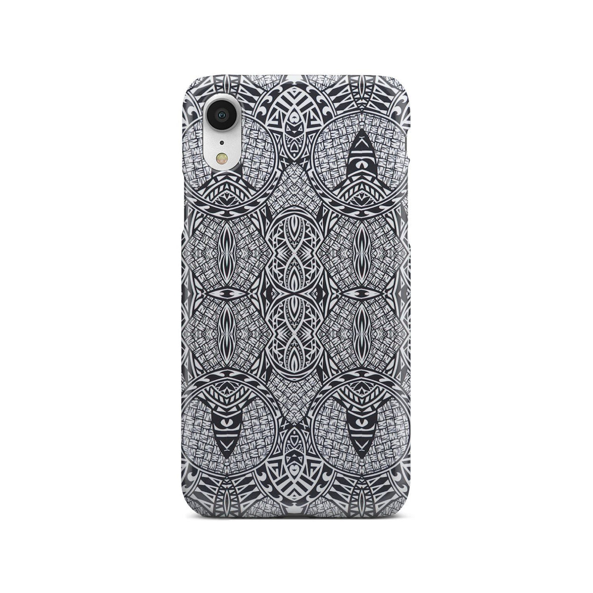Polynesian Phone Case Black And White iPhone Xr - Polynesian Pride