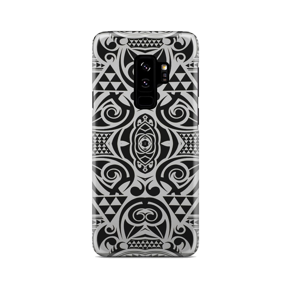 Polynesian Tribal Phone Case Black White Samsung Galaxy S9 Plus - Polynesian Pride