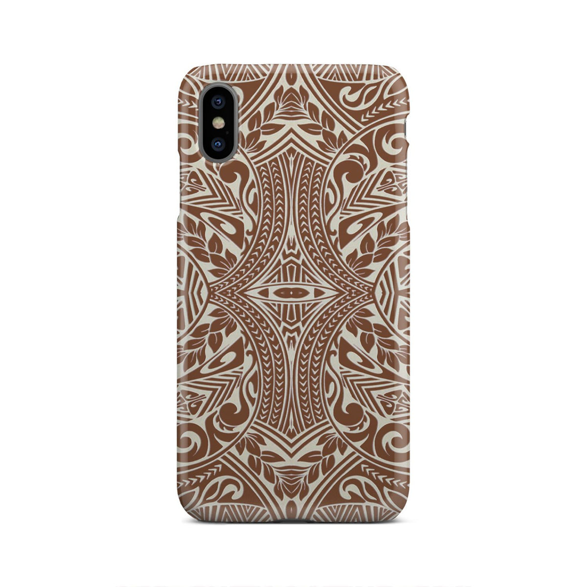 Polynesian Tribal Phone Case Brown iPhone Xs Max - Polynesian Pride