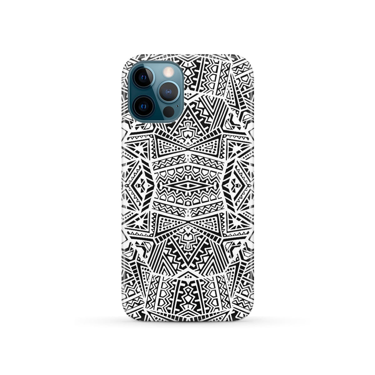 Polynesian Phone Case White And Black iPhone 12 Pro - Polynesian Pride