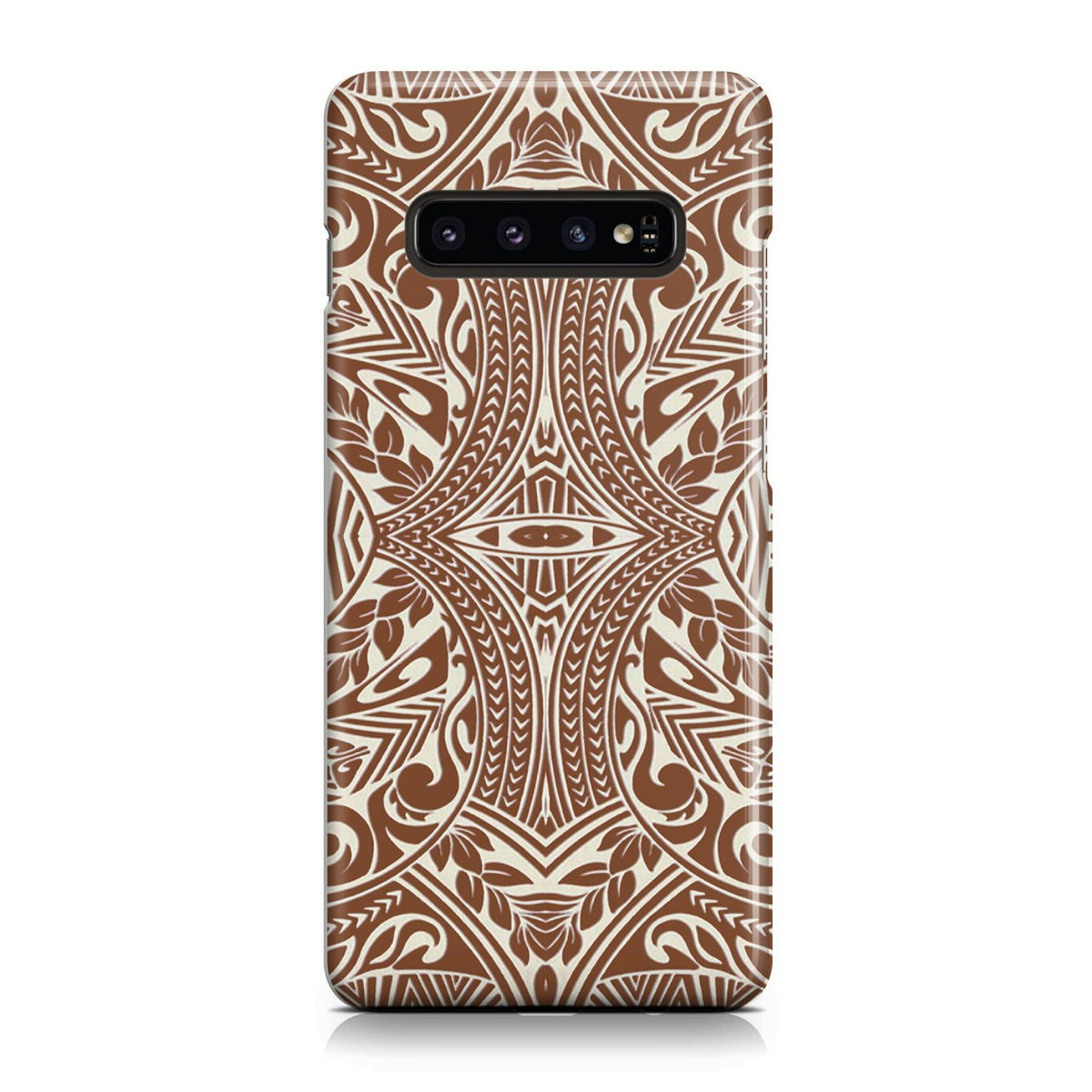 Polynesian Tribal Phone Case Brown Samsung Galaxy S10 Plus - Polynesian Pride