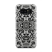 Polynesian Tribal Tough Case Black White Samsung Galaxy Note 8 - Polynesian Pride