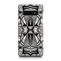 Polynesian Tribal Phone Case White And Black Samsung Galaxy S10 - Polynesian Pride