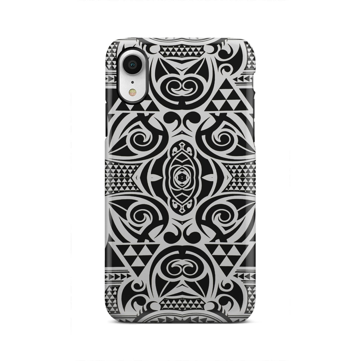 Polynesian Tribal Tough Case Black White iPhone Xr - Polynesian Pride
