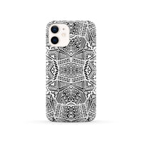 Polynesian Phone Case White And Black iPhone 12 - Polynesian Pride
