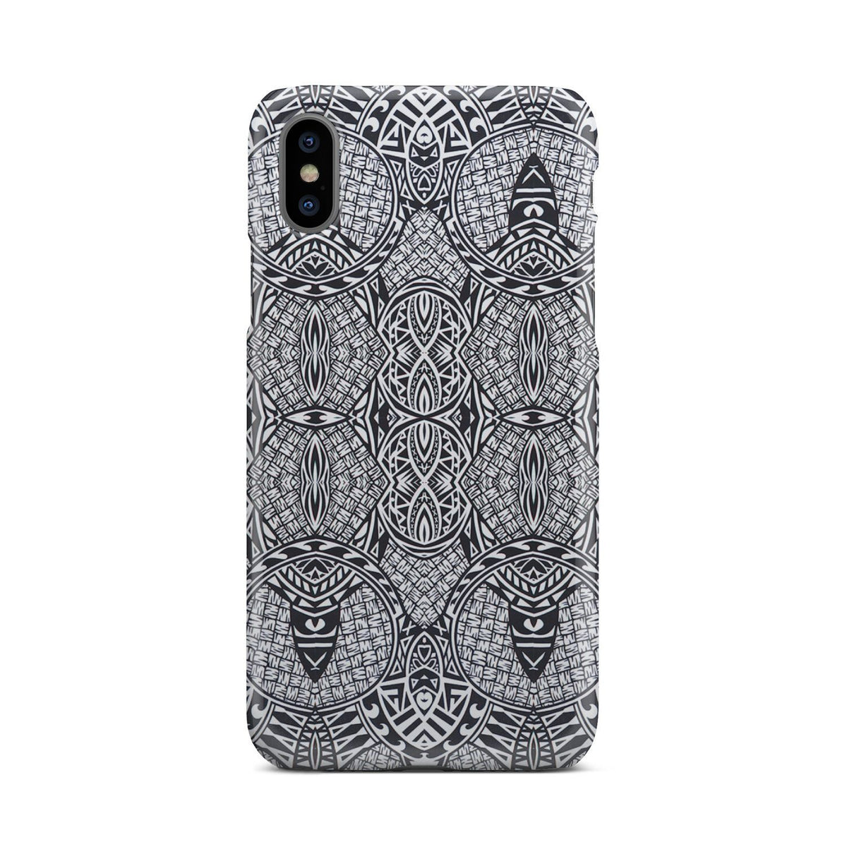 Polynesian Phone Case Black And White iPhone X - Polynesian Pride