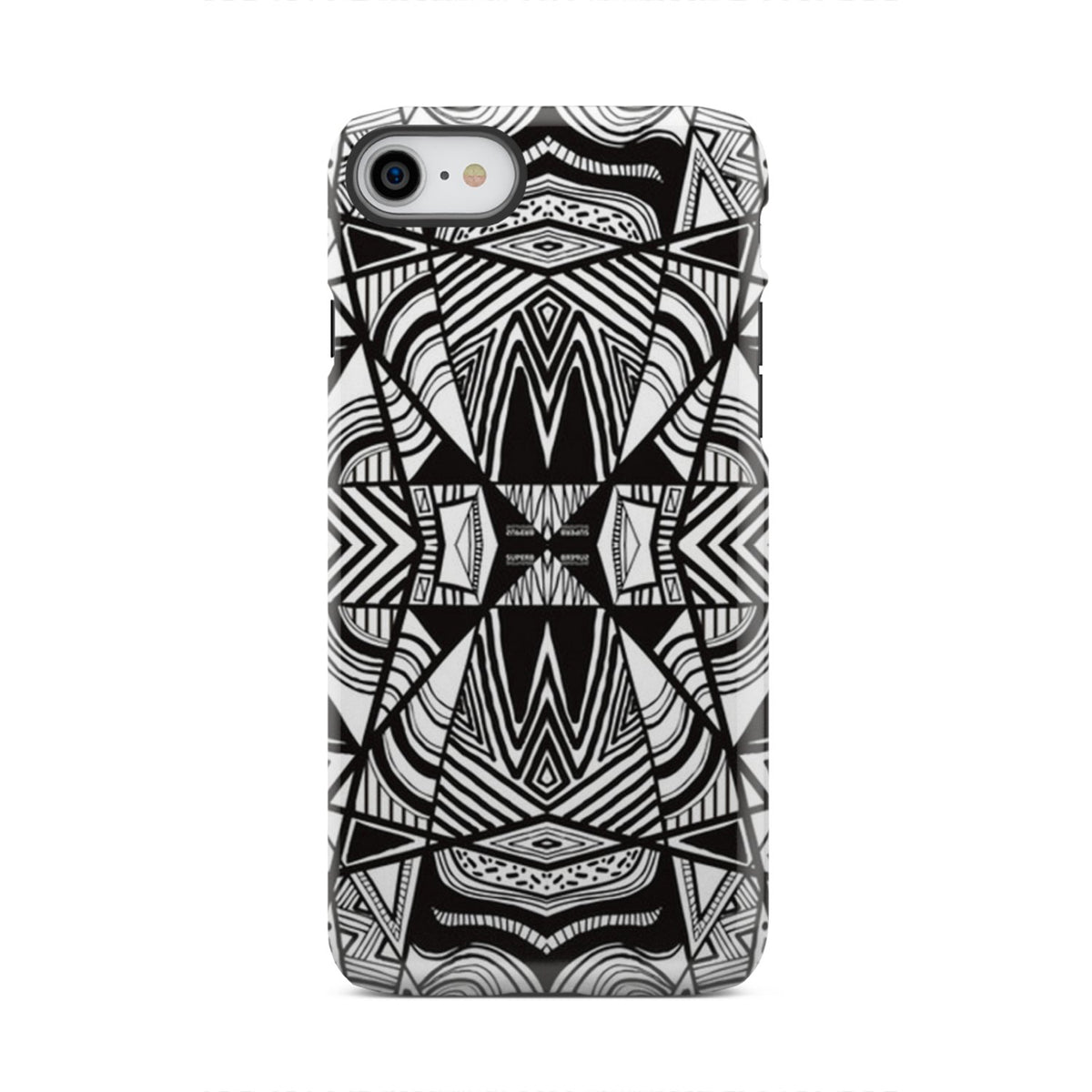 Polynesian Tribal Tough Case White And Black iPhone 7 - Polynesian Pride