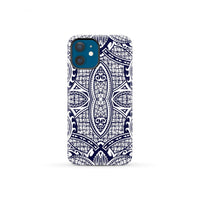Polynesian Tough Case Blue And White iPhone 12 Mini - Polynesian Pride