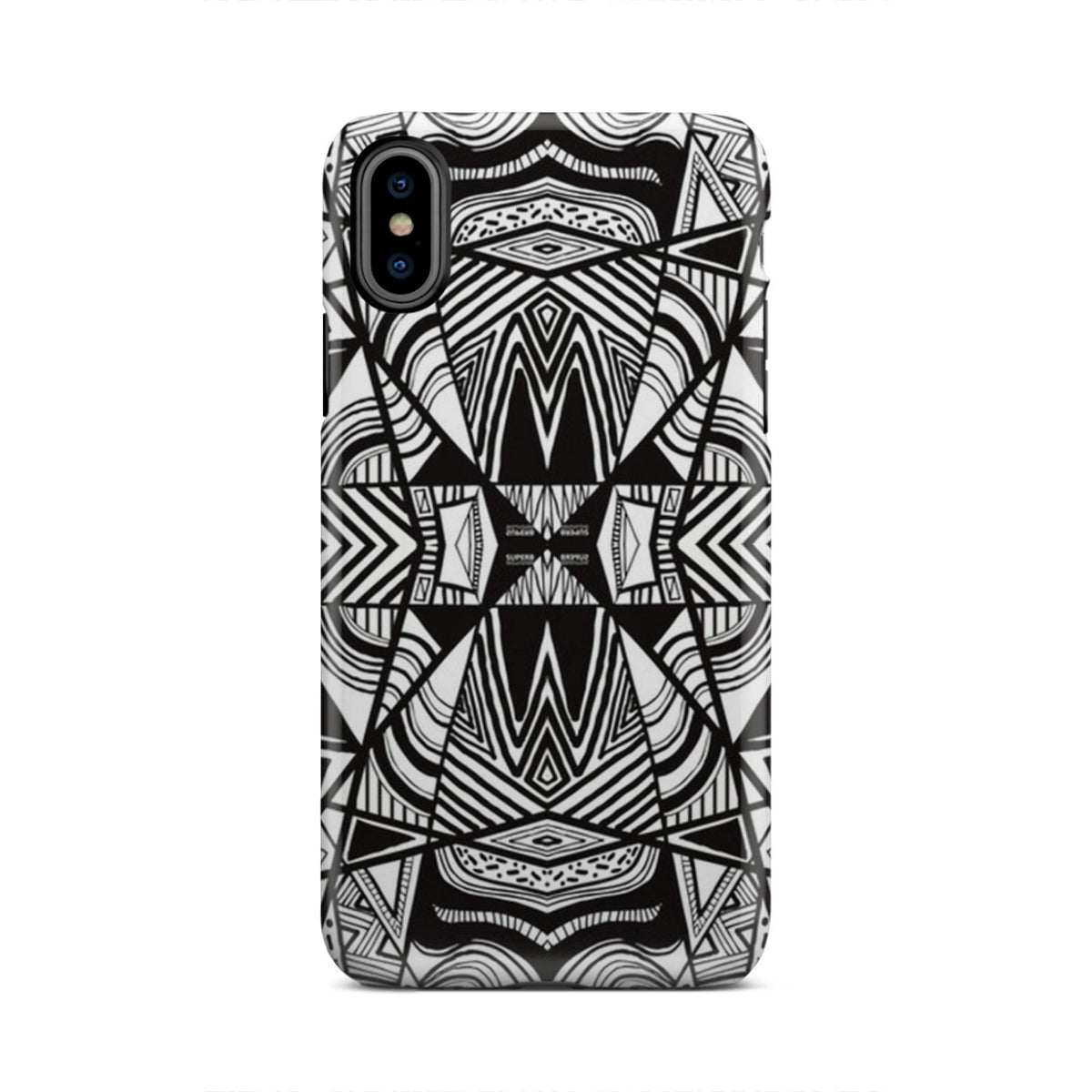 Polynesian Tribal Tough Case White And Black iPhone Xs - Polynesian Pride