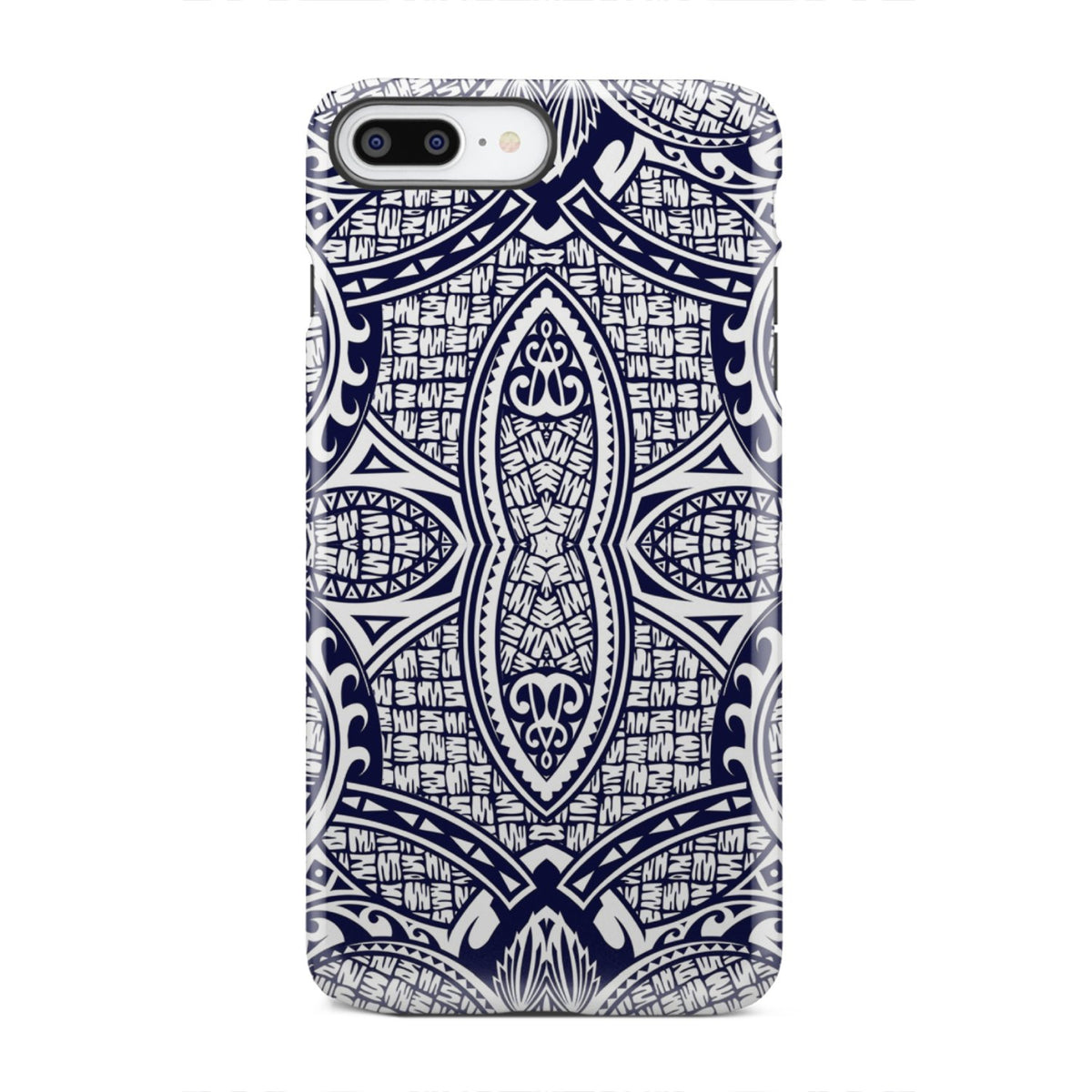Polynesian Tough Case Blue And White iPhone 8 Plus - Polynesian Pride