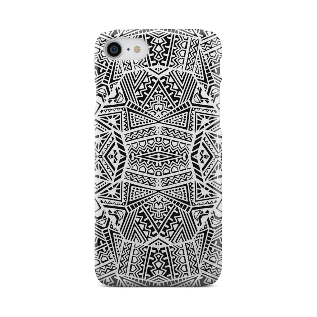Polynesian Phone Case White And Black iPhone 8 - Polynesian Pride