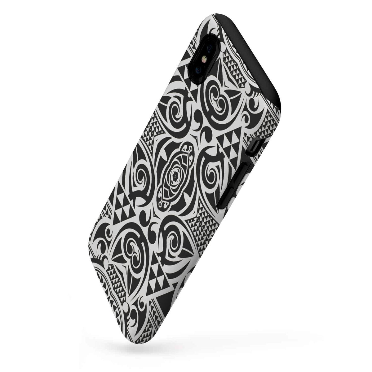 Polynesian Tribal Tough Case Black White - Polynesian Pride