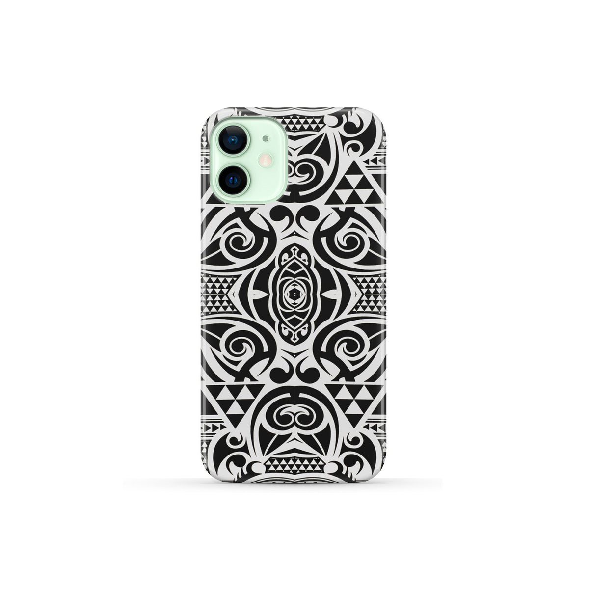Polynesian Tribal Phone Case Black White iPhone 12 Mini - Polynesian Pride