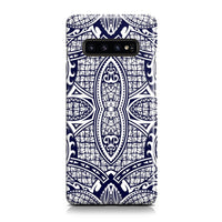 Polynesian Phone Case Blue And White Samsung Galaxy S10 - Polynesian Pride