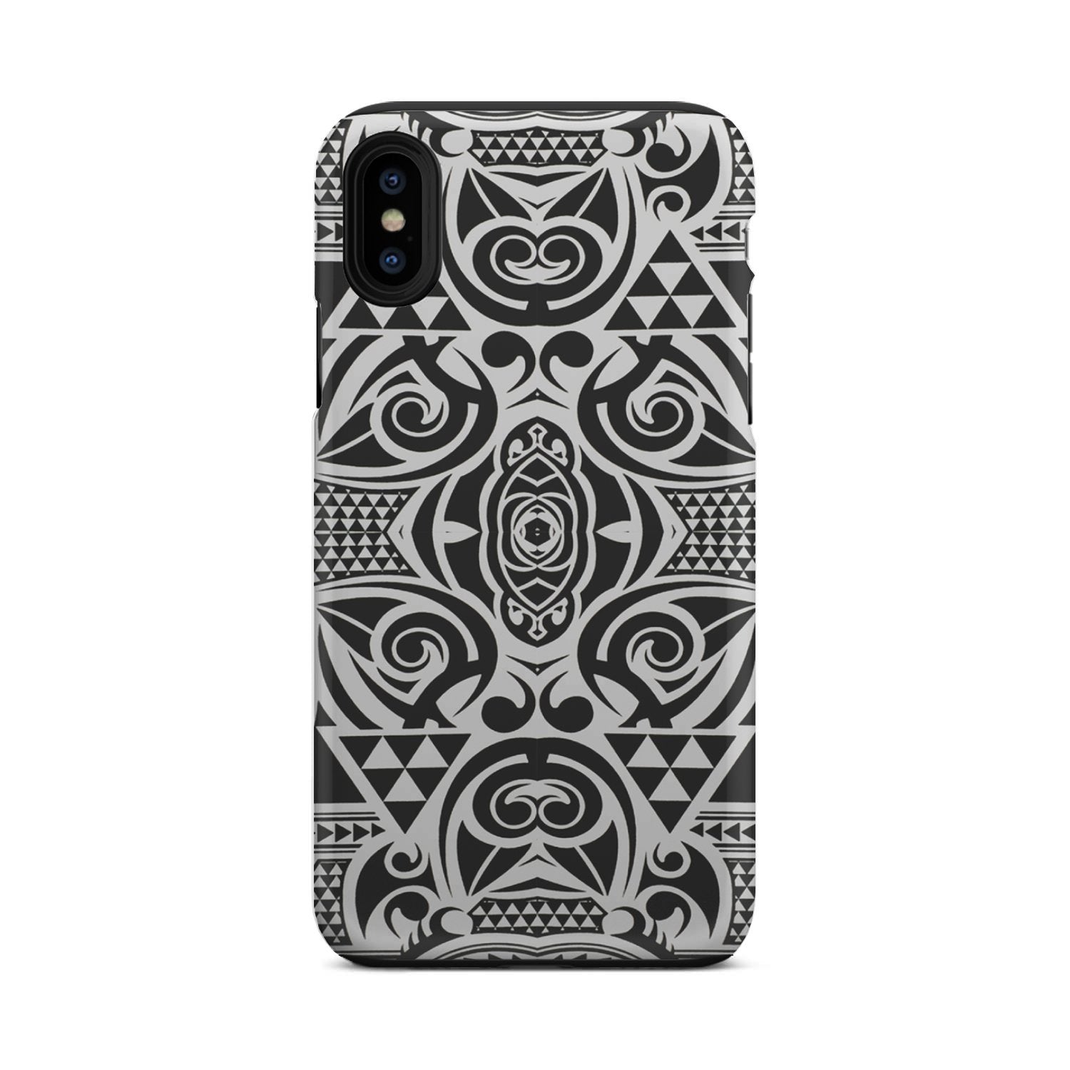 Polynesian Tribal Tough Case Black White - Polynesian Pride
