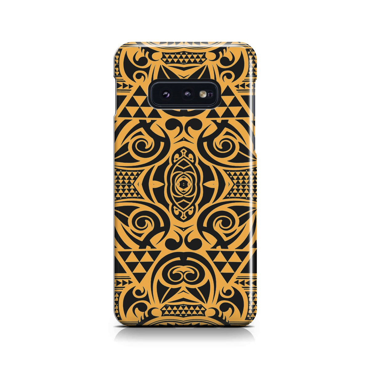 Polynesian Phone Case Yellow Black Samsung Galaxy S10e - Polynesian Pride