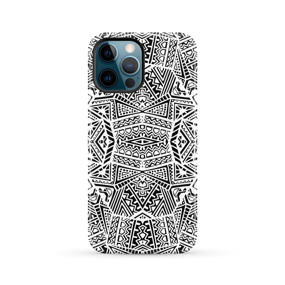 Polynesian Tough Case White And Black iPhone 12 Pro Max - Polynesian Pride