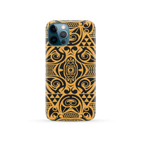 Polynesian Phone Case Yellow Black iPhone 12 Pro - Polynesian Pride