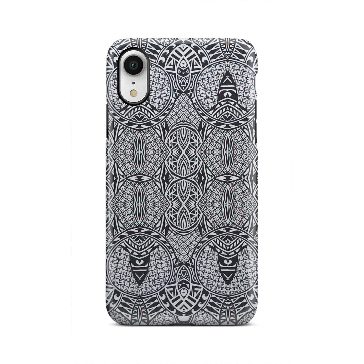 Polynesian Tough Case Black And White iPhone Xr - Polynesian Pride