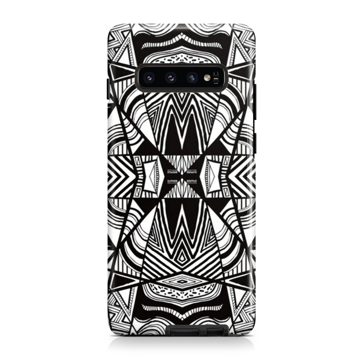Polynesian Tribal Tough Case White And Black Samsung Galaxy S10+ - Polynesian Pride