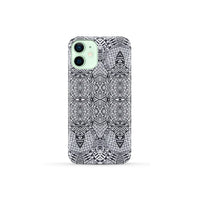 Polynesian Phone Case Black And White iPhone 12 Mini - Polynesian Pride