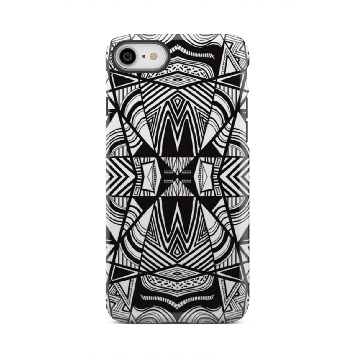 Polynesian Tribal Tough Case White And Black iPhone 8 - Polynesian Pride
