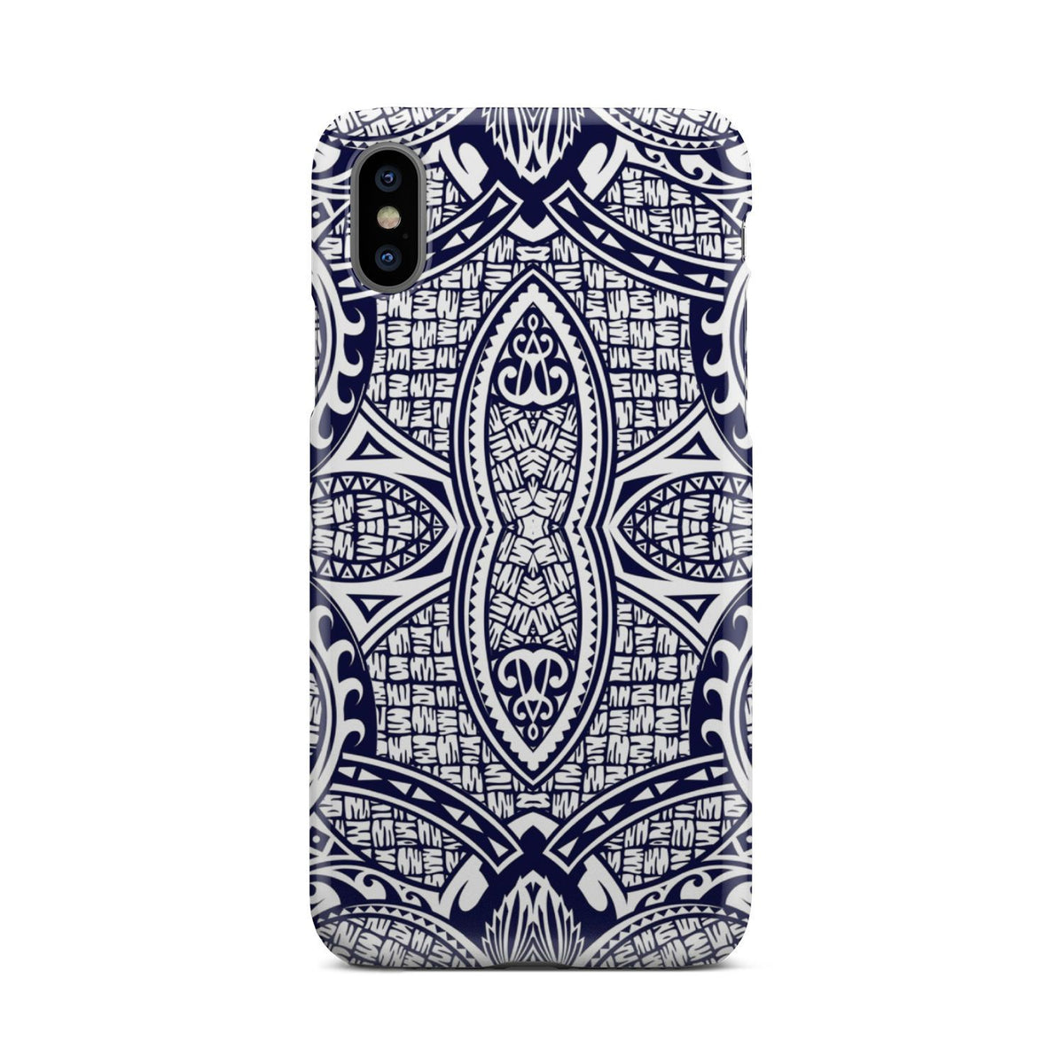 Polynesian Phone Case Blue And White iPhone X - Polynesian Pride