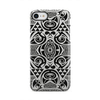 Polynesian Tribal Tough Case Black White iPhone 7 - Polynesian Pride