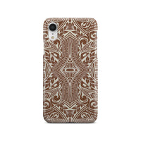 Polynesian Tribal Phone Case Brown iPhone Xr - Polynesian Pride