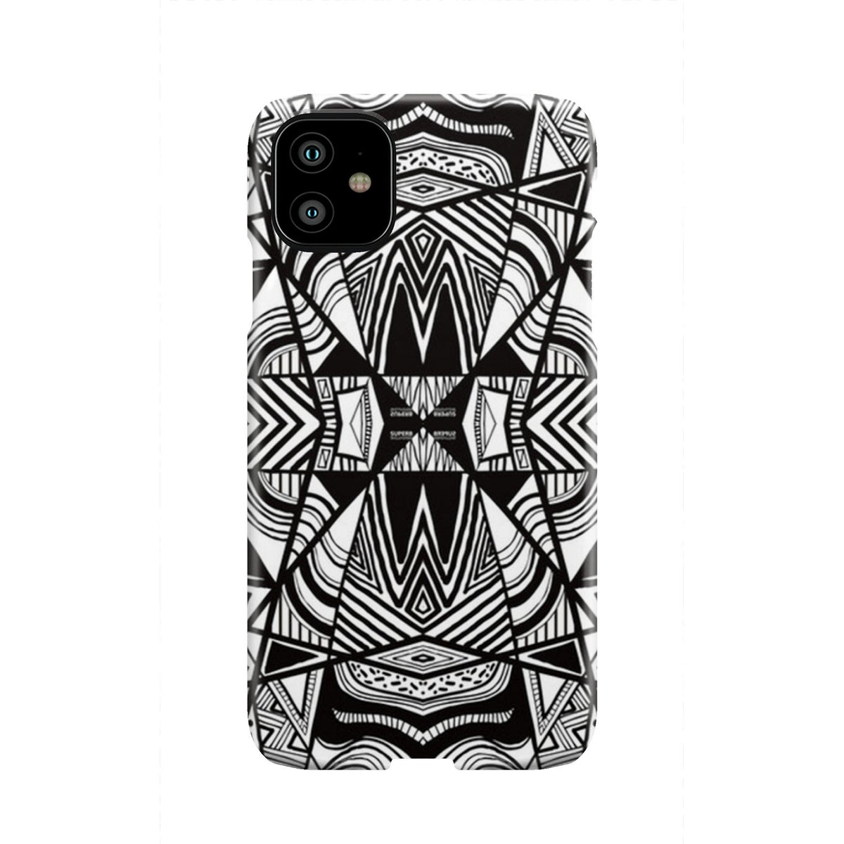 Polynesian Tribal Phone Case White And Black iPhone 11 - Polynesian Pride