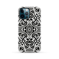 Polynesian Tribal Tough Case Black White iPhone 12 Pro Max - Polynesian Pride