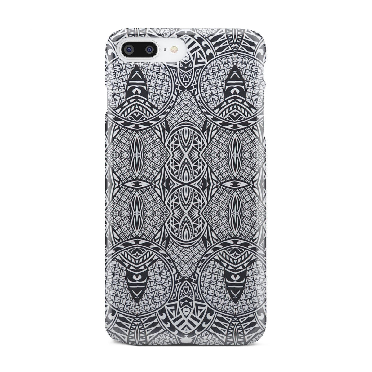 Polynesian Phone Case Black And White iPhone 7 Plus - Polynesian Pride