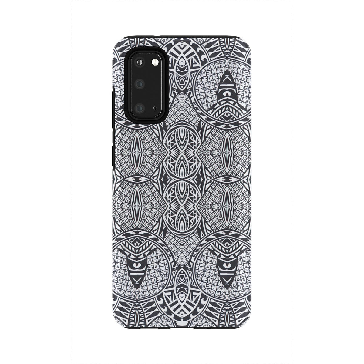 Polynesian Tough Case Black And White Samsung Galaxy S20 - Polynesian Pride