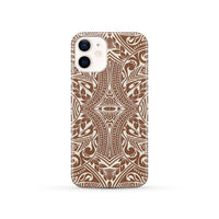 Polynesian Tribal Phone Case Brown iPhone 12 - Polynesian Pride