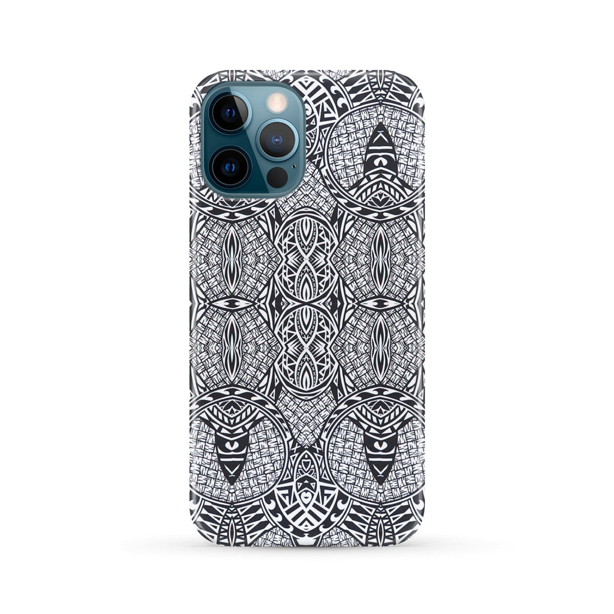 Polynesian Phone Case Black And White iPhone 12 Pro Max - Polynesian Pride