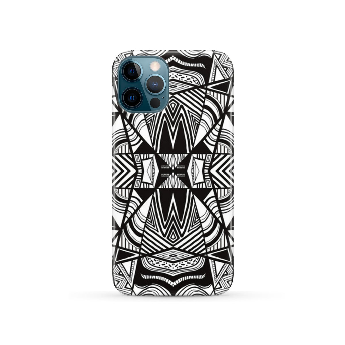 Polynesian Tribal Phone Case White And Black iPhone 12 Pro - Polynesian Pride