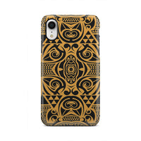 Polynesian Tough Case Yellow Black iPhone Xr - Polynesian Pride