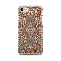 Polynesian Tribal Phone Case Brown iPhone 7 - Polynesian Pride