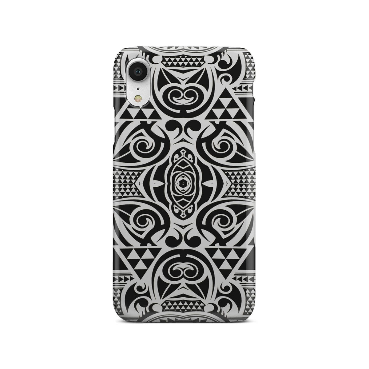 Polynesian Tribal Phone Case Black White iPhone Xr - Polynesian Pride