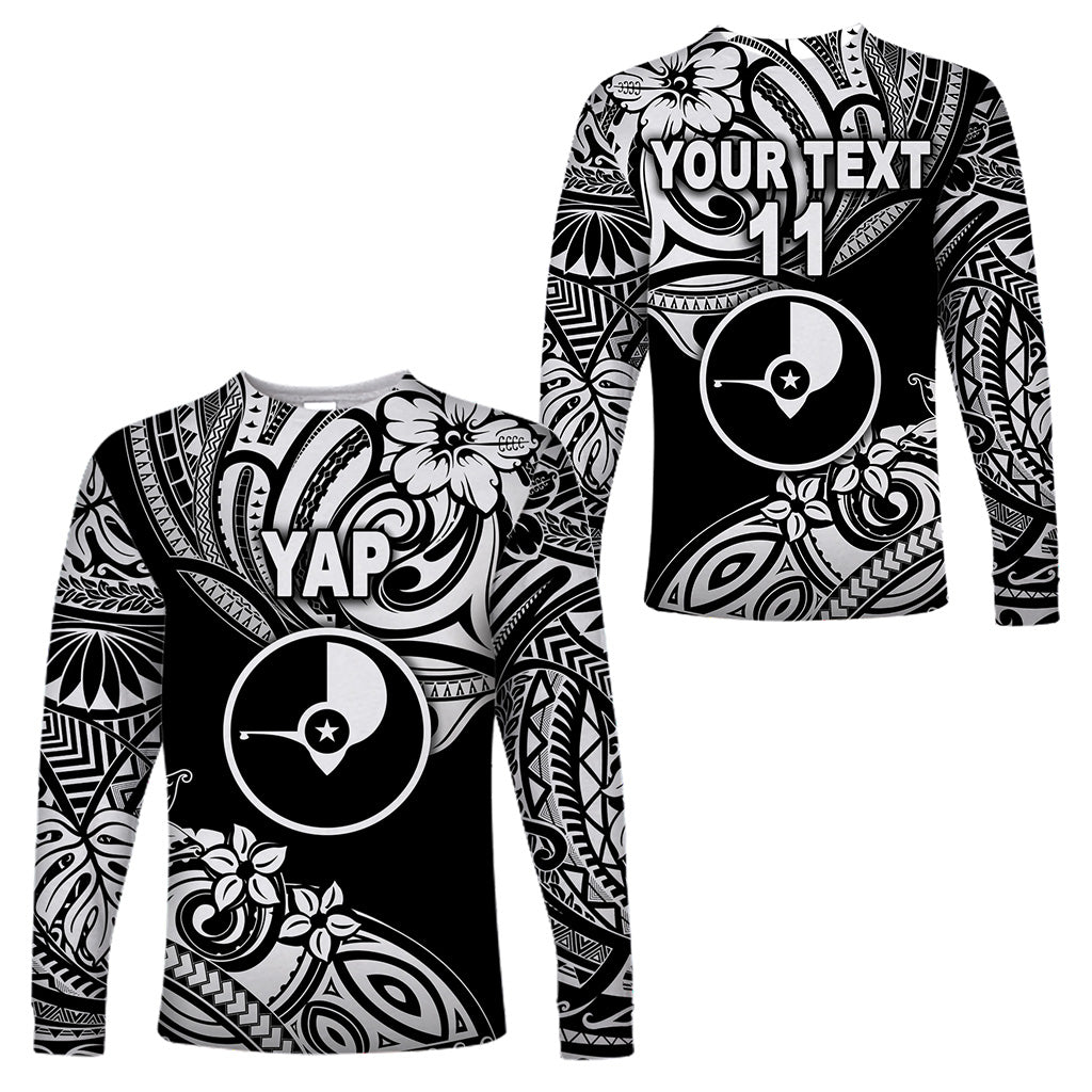 (Custom Personalised) FSM Yap Long Sleeve Shirts Unique Vibes - Black LT8 Unisex Black - Polynesian Pride