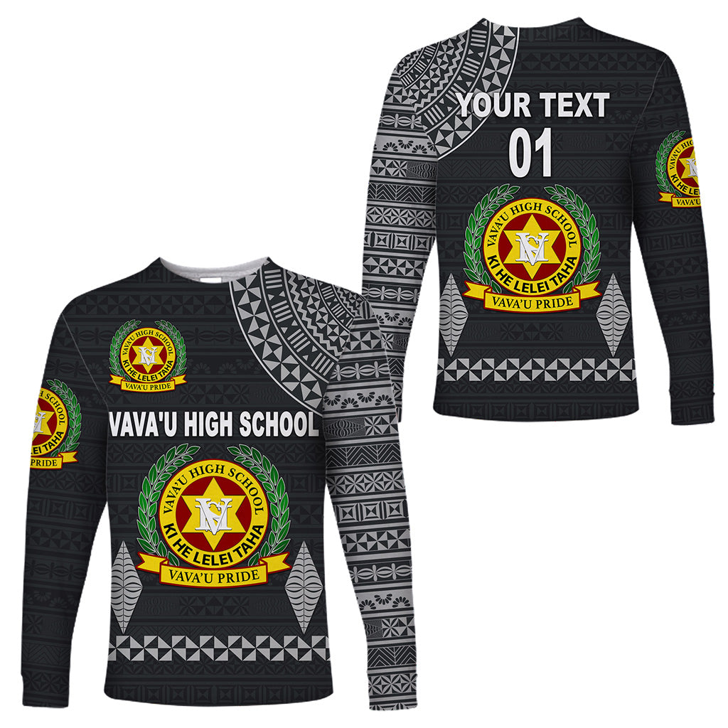 (Custom Personalised) Tonga Vava'u High School Long Sleeve Shirt Simple Style - Dark Grey LT8 Unisex Grey - Polynesian Pride