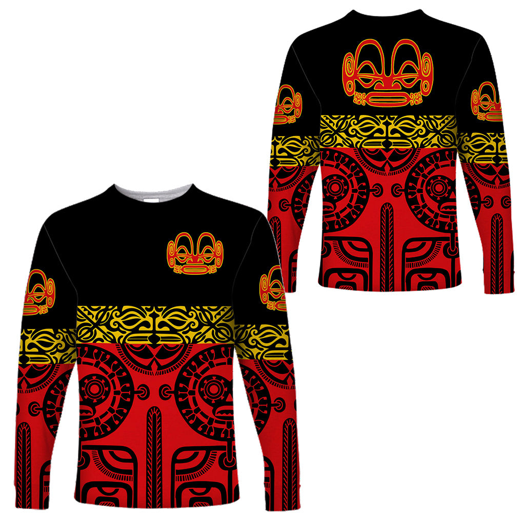 Marquesas Islands Long Sleeve Shirt Marquesan Tattoo Special Style - Red LT8 Unisex Red - Polynesian Pride