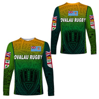 Fiji Ovalau Rugby Long Sleeve Shirts Light Green Style LT8 Unisex Green - Polynesian Pride