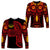 Marquesas Islands Long Sleeve Shirt Marquesan Tattoo Original Style - Red LT8 - Polynesian Pride