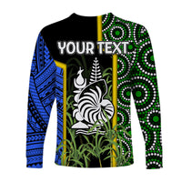(Custom Personalised) South Sea Islanders Flag Style Long Sleeve Shirts New Caledonia LT6 - Polynesian Pride