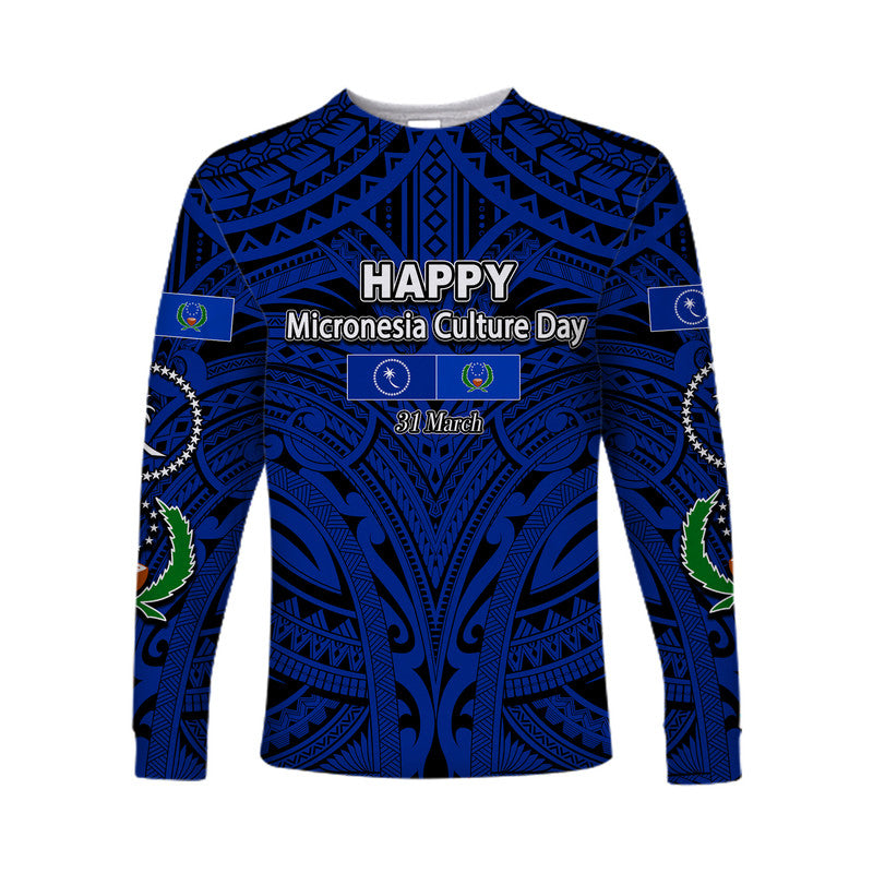 Micronesia Culture Day Long Sleeve Shirts Chuuk And Pohnpei LT6 LT6 Unisex Blue - Polynesian Pride